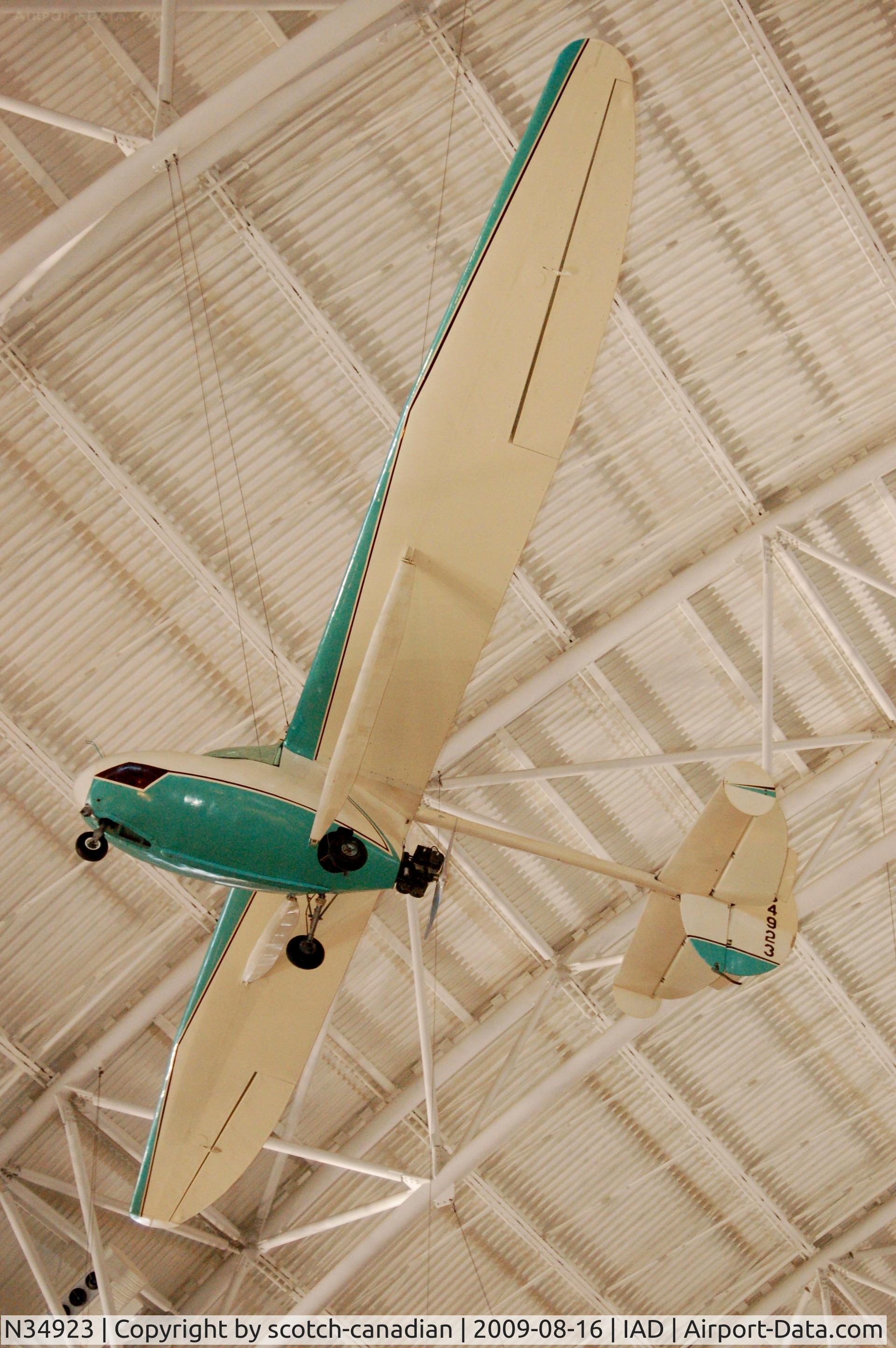N34923, 1947 Nelson BB-1 C/N 507, 1947 Nelson BB-1 Dragonfly at the Steven F. Udvar-Hazy Center, Smithsonian National Air and Space Museum, Chantilly, VA
