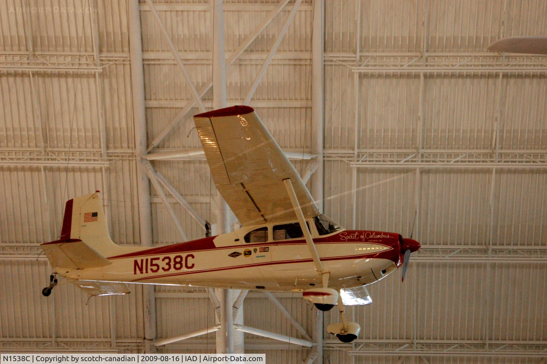 N1538C, 1953 Cessna 180 C/N 30238, 1953 Cessna 180 at the Steven F. Udvar-Hazy Center, Smithsonian National Air and Space Museum, Chantilly, VA