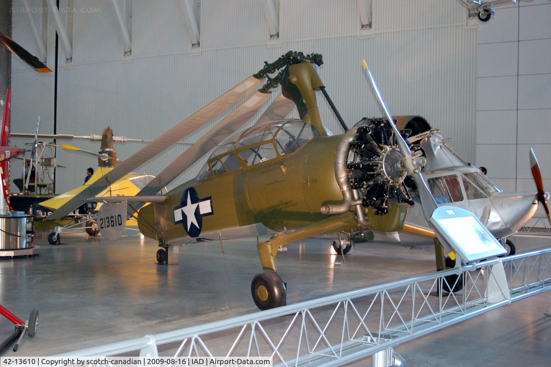 42-13610, 1942 Kellett XO-60 C/N 118, 1942 Kellett XO-60 at the Steven F. Udvar-Hazy Center, Smithsonian National Air and Space Museum, Chantilly, VA