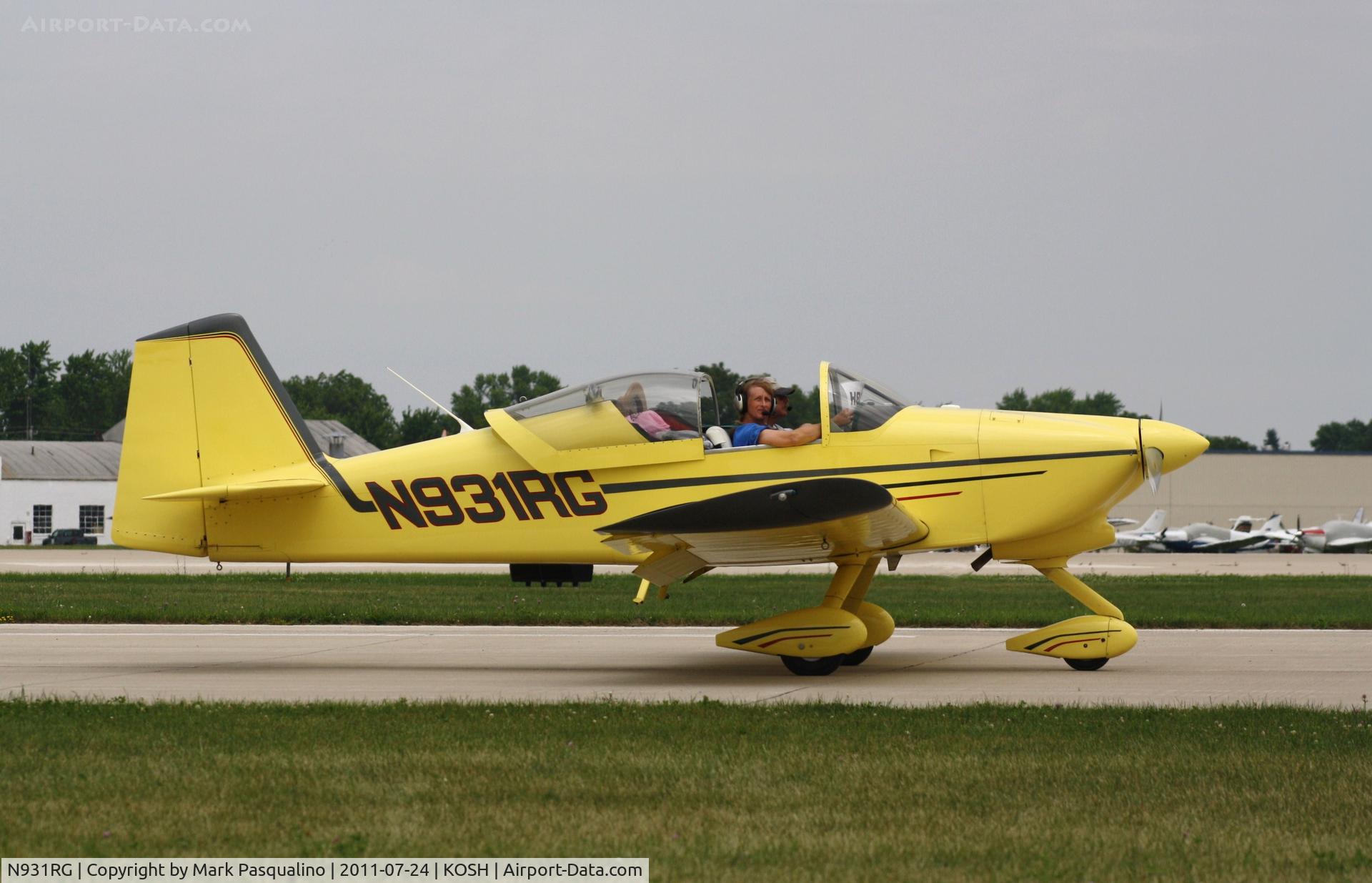 N931RG, 1995 Vans RV-6A C/N 21002, Vans RV-6A