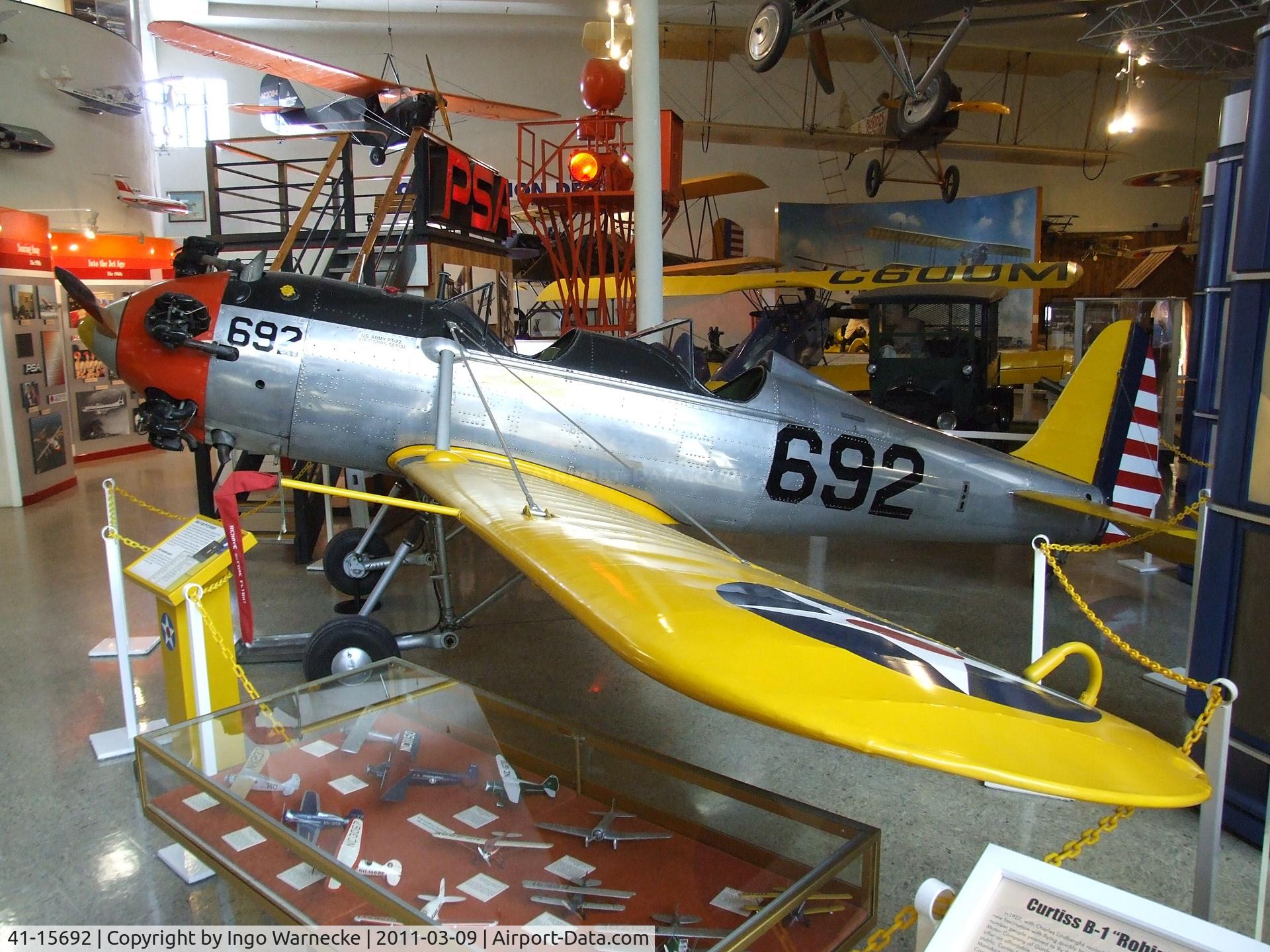 41-15692, Ryan PT-22 Recruit (ST3KR) C/N 1721, Ryan ST3KR (PT-22 Recruit) at the San Diego Air & Space Museum, San Diego CA