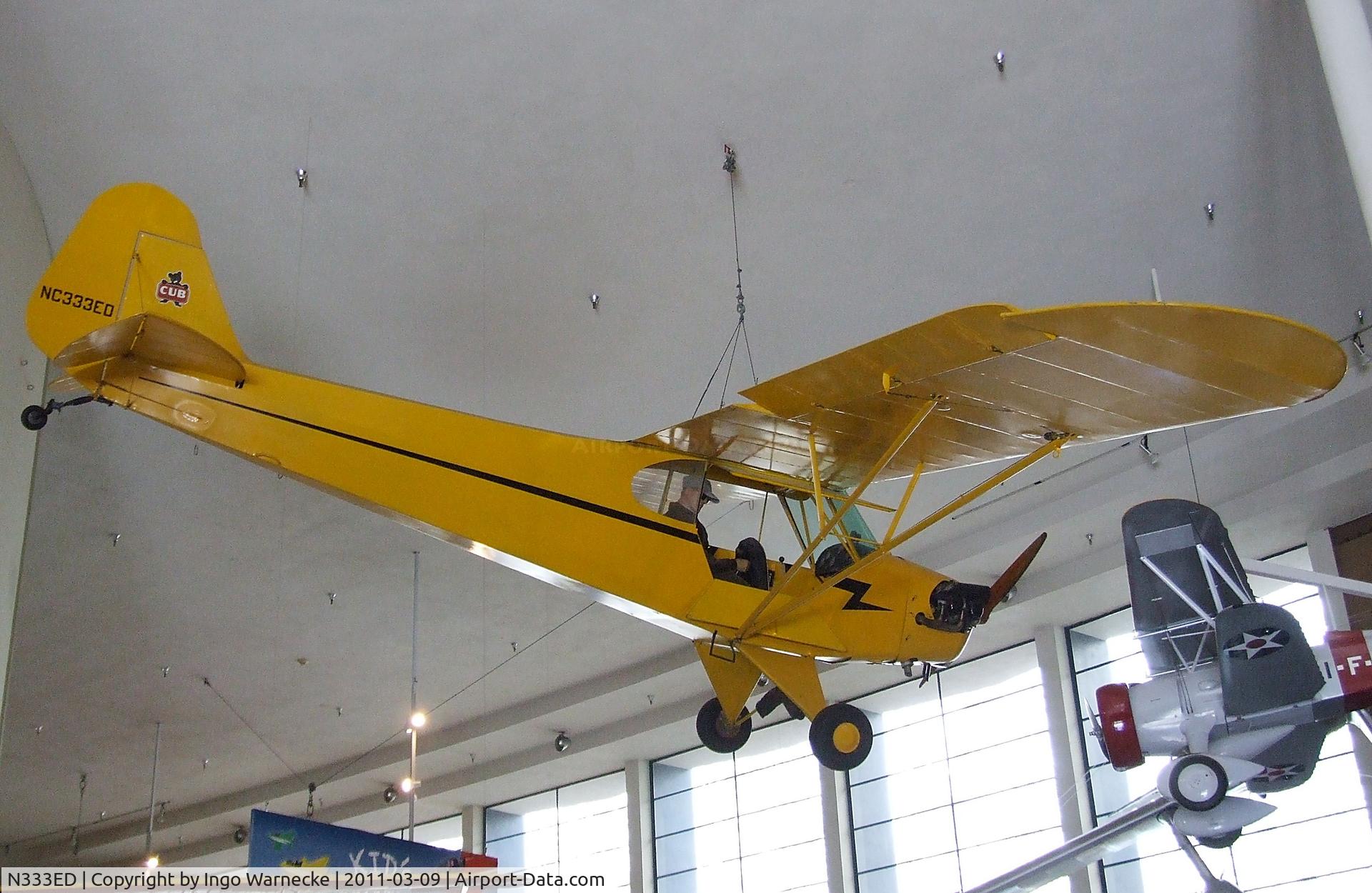 N333ED, 1947 Piper J3F-50 C/N 3463, Piper J3F-50 Cub at the San Diego Air & Space Museum, San Diego CA