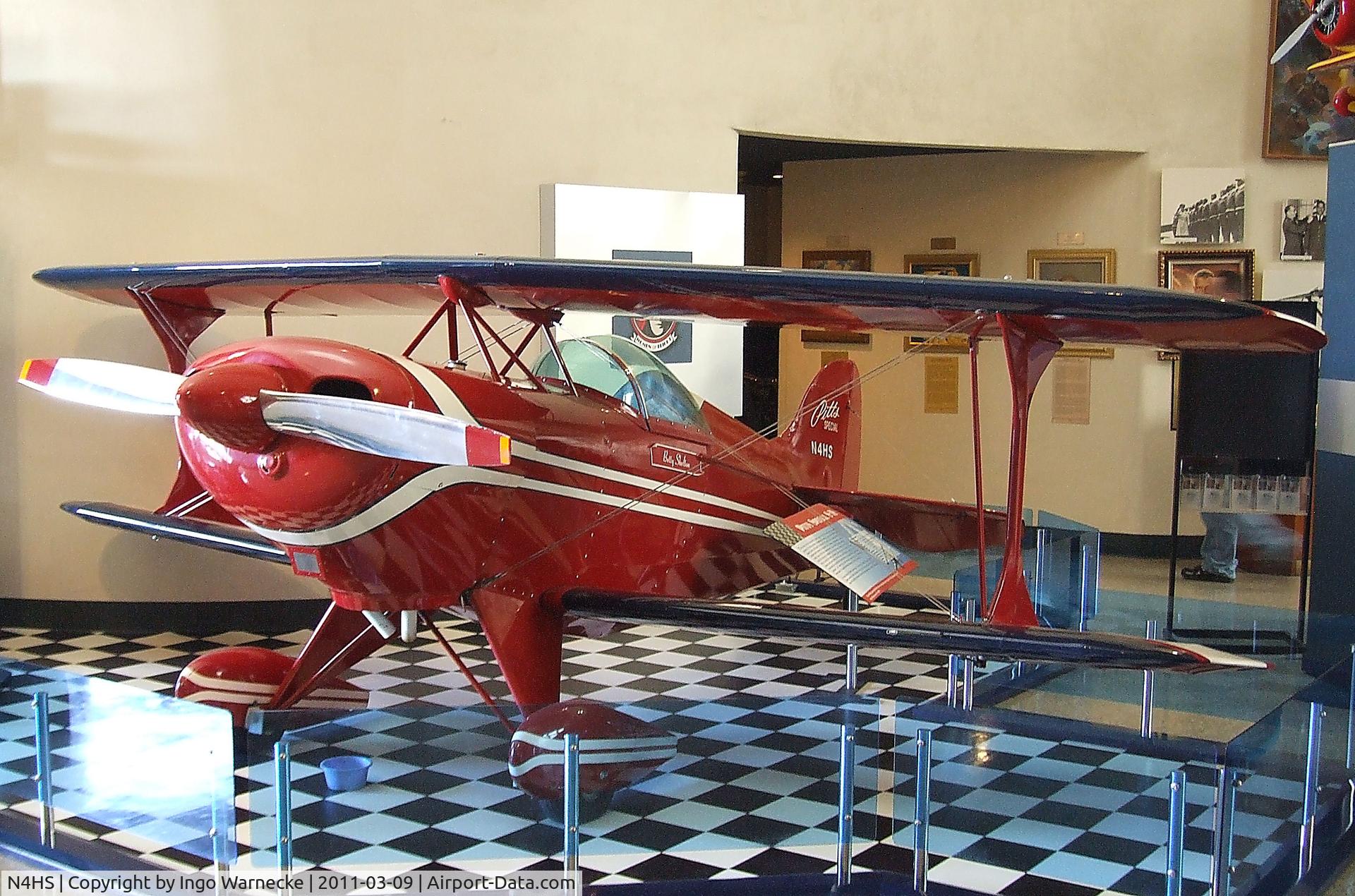 N4HS, 1975 Pitts S-1S Special C/N 10034, Pitts S-1S at the San Diego Air & Space Museum, San Diego CA