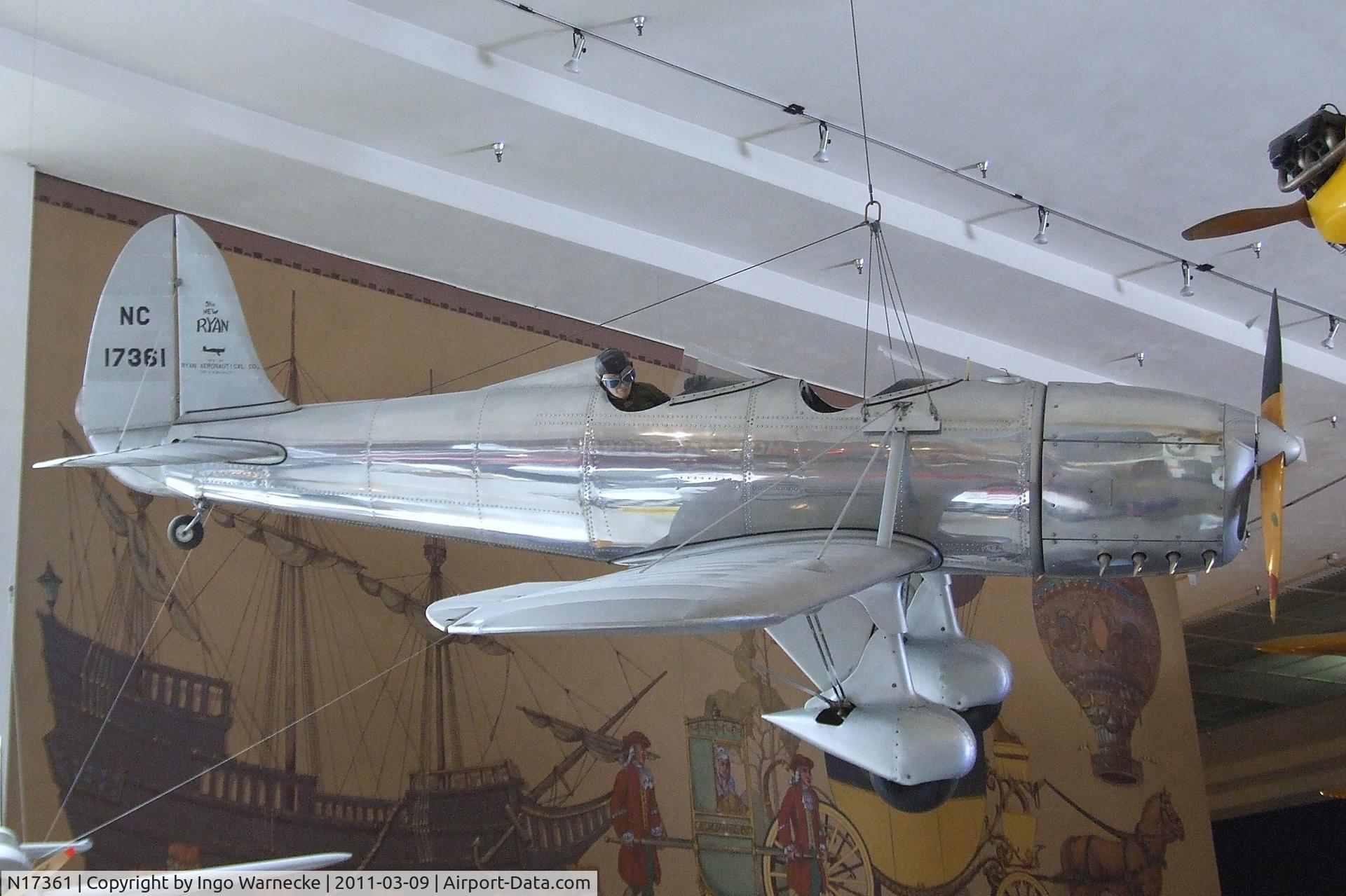 N17361, Ryan Aeronautical ST-A C/N 166, Ryan ST-A at the San Diego Air & Space Museum, San Diego CA