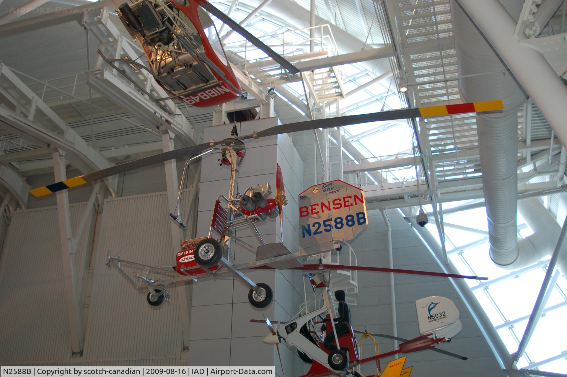 N2588B, 1957 Bensen B-8M Gyrocopter Gyrocopter C/N 194, 1957 Bensen B-8M Gyrocopter at the Steven F. Udvar-Hazy Center, Smithsonian National Air and Space Museum, Chantilly, VA