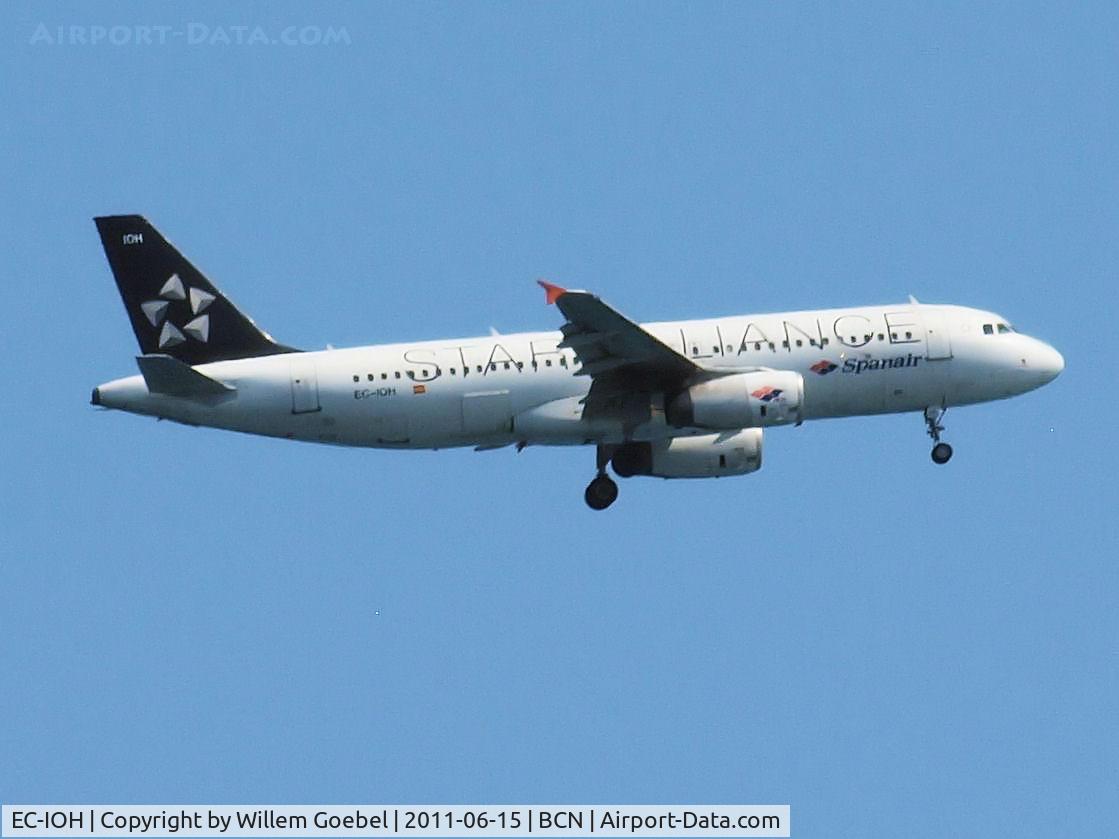 EC-IOH, 2003 Airbus A320-232 C/N 1998, Prepare for landing on Barcelona Airport