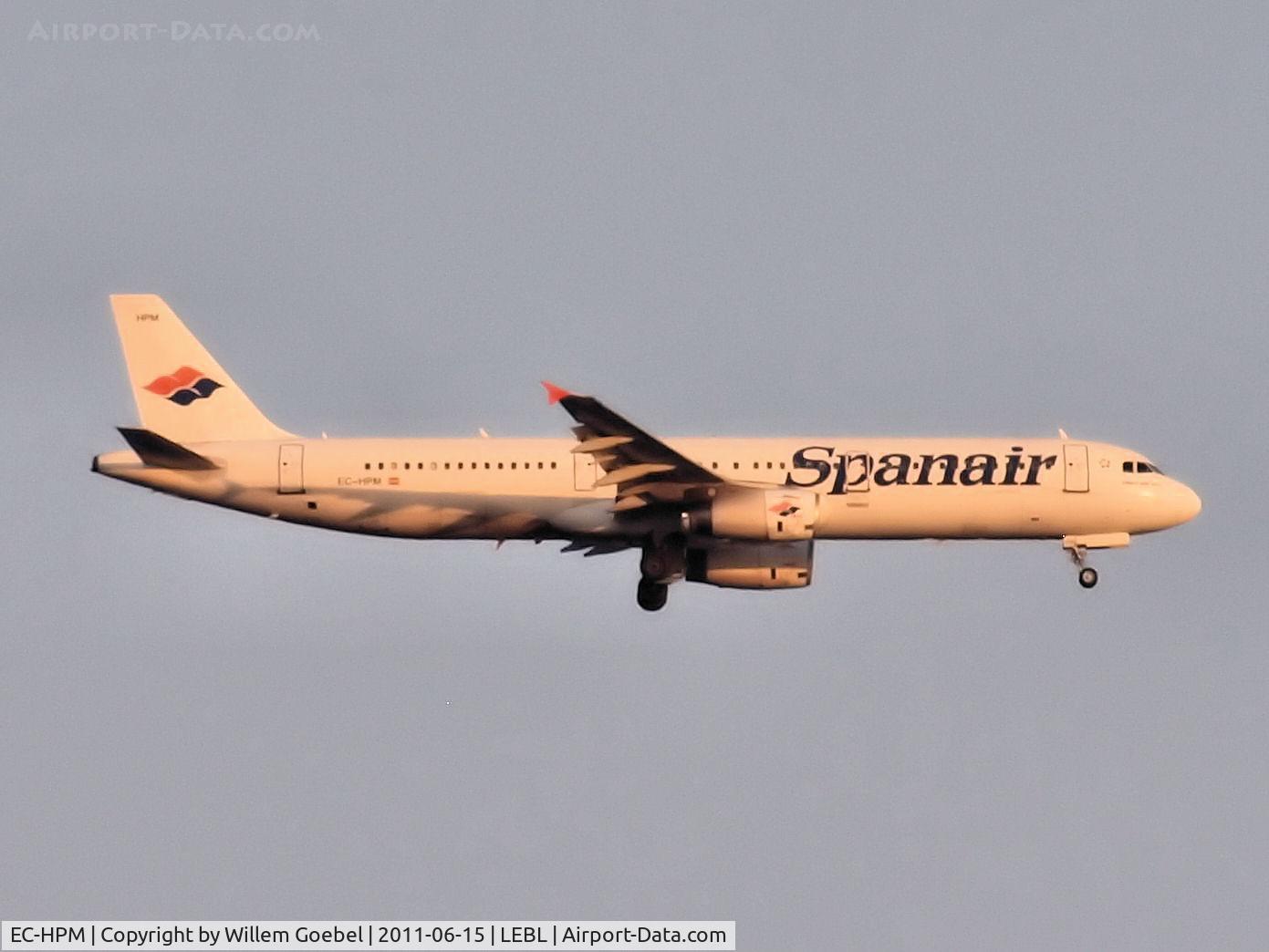 EC-HPM, 2000 Airbus A321-231 C/N 1276, Prepare for landing on Barcelona Airport