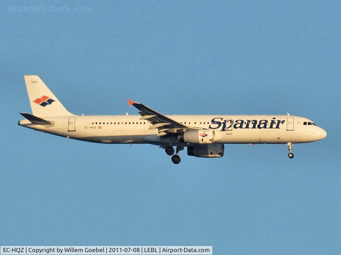 EC-HQZ, 2000 Airbus A321-231 C/N 1333, Prepare for landing on Barcelona Airport