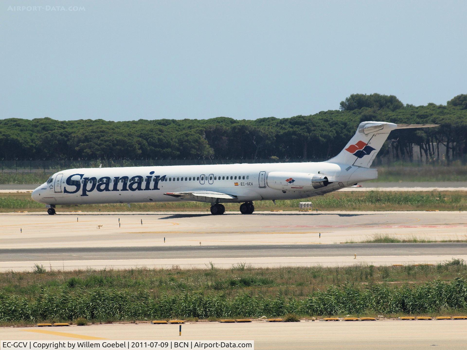 EC-GCV, 1992 McDonnell Douglas MD-82 (DC-9-82) C/N 53165, Prepare for take off of Barcelona Airport