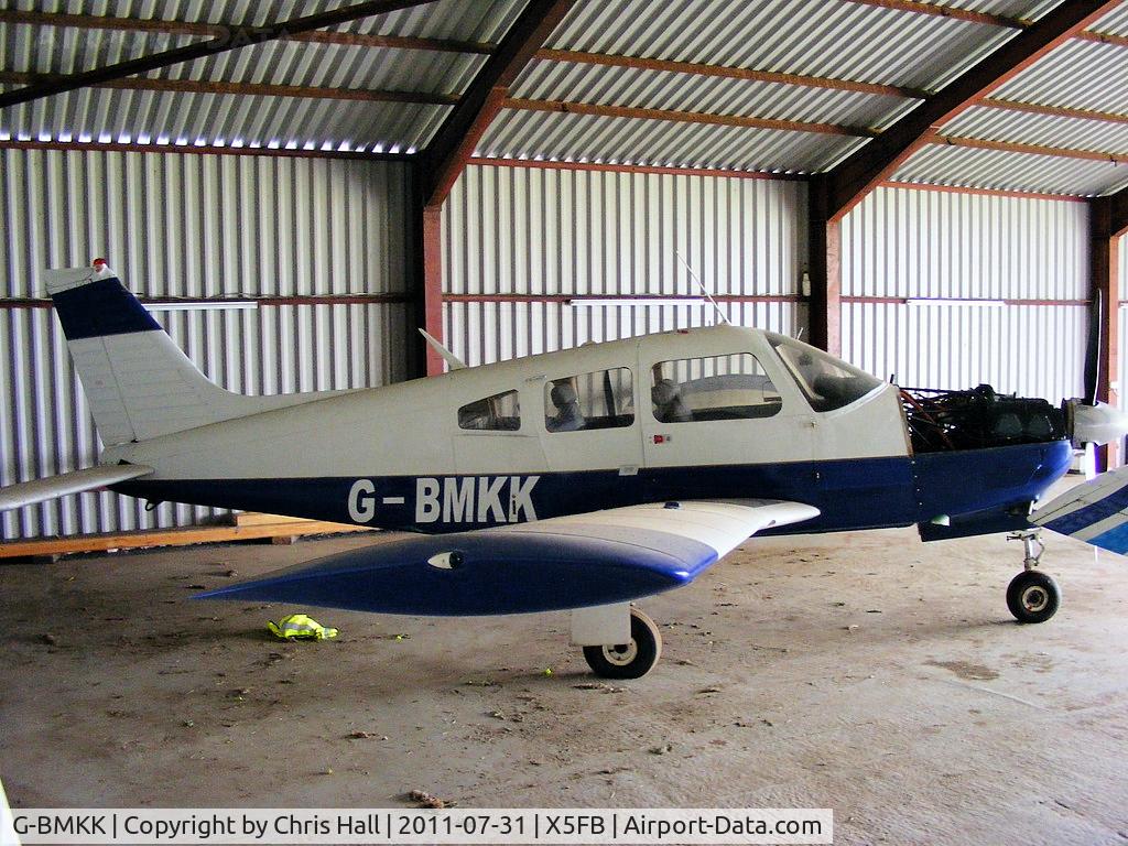 G-BMKK, 1975 Piper PA-28R-200 Cherokee Arrow C/N 28R-7535265, at Fishburn Airfield