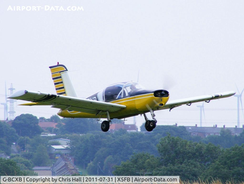 G-BCXB, 1974 Socata Rallye 100ST Galopin C/N 2546, departing from Fishburn Airfield