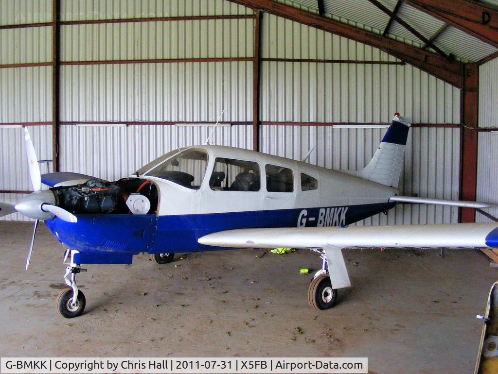 G-BMKK, 1975 Piper PA-28R-200 Cherokee Arrow C/N 28R-7535265, at Fishburn Airfield