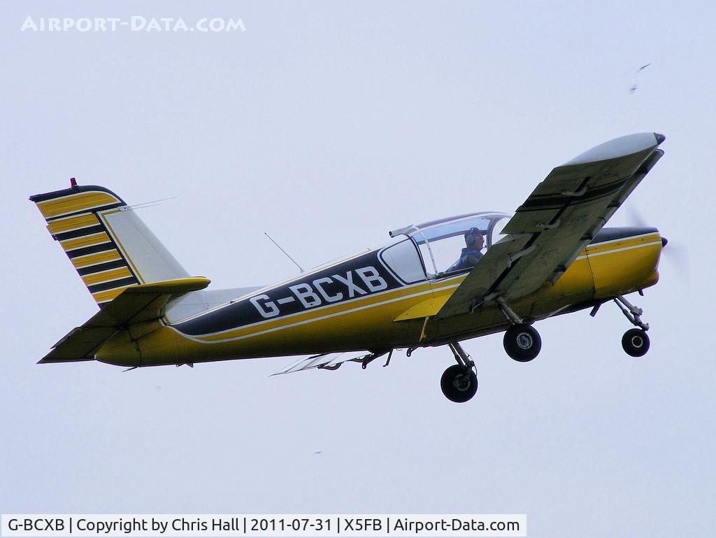 G-BCXB, 1974 Socata Rallye 100ST Galopin C/N 2546, departing from Fishburn Airfield