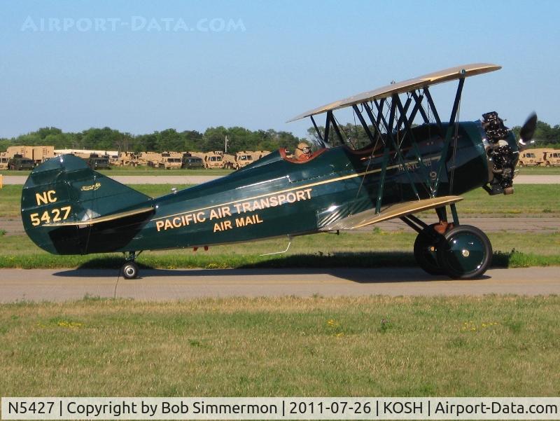 N5427, 1928 Travel Air 4000 C/N 516, Departing Airventure 2011