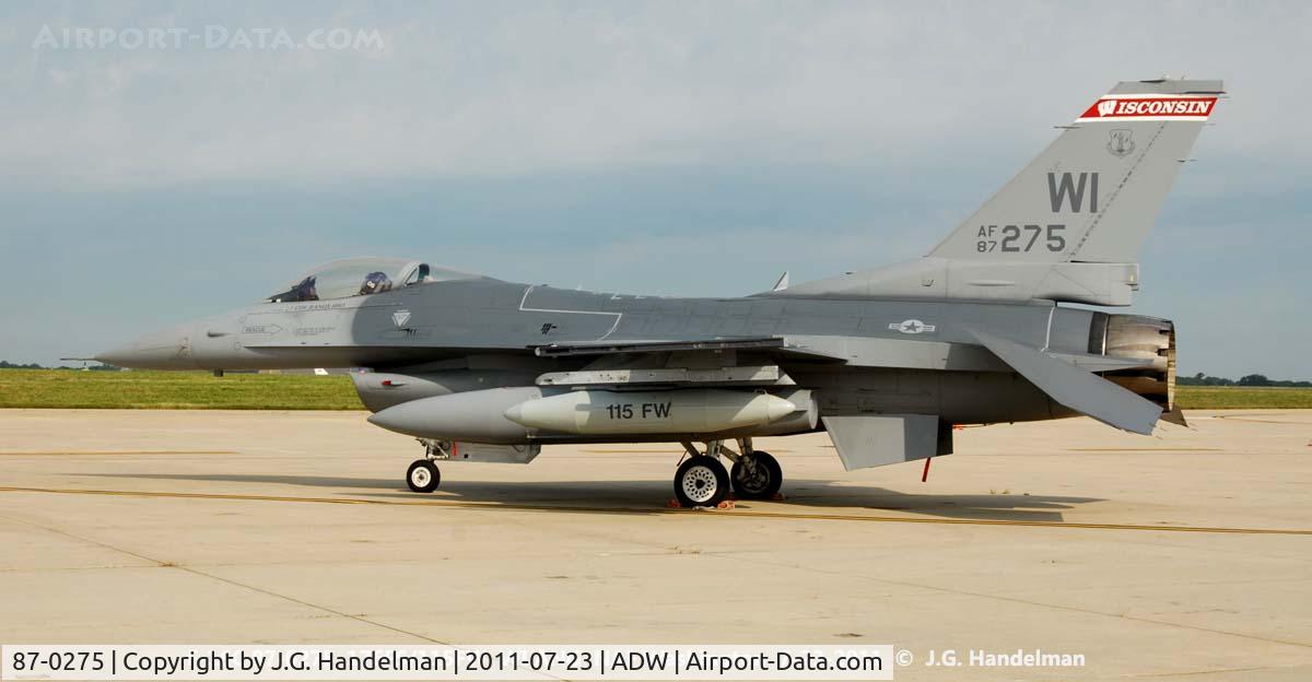 87-0275, 1987 General Dynamics F-16C Fighting Falcon C/N 5C-536, @NAF Washington
