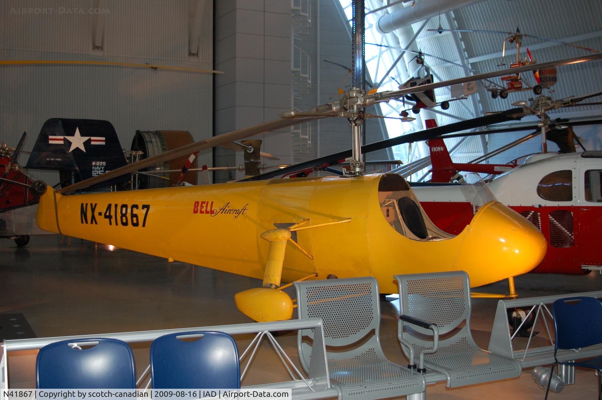 N41867, 1942 Bell 30 Ship 1A C/N 1A, Bell Model 30 Ship 1A Genevieve at the Steven F. Udvar-Hazy Center, Smithsonian National Air and Space Museum, Chantilly, VA