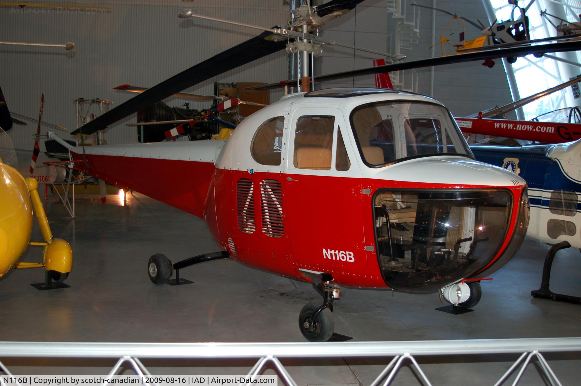 N116B, 1947 Bell 47B C/N 36, 1947 Bell 47B at the Steven F. Udvar-Hazy Center, Smithsonian National Air and Space Museum, Chantilly, VA