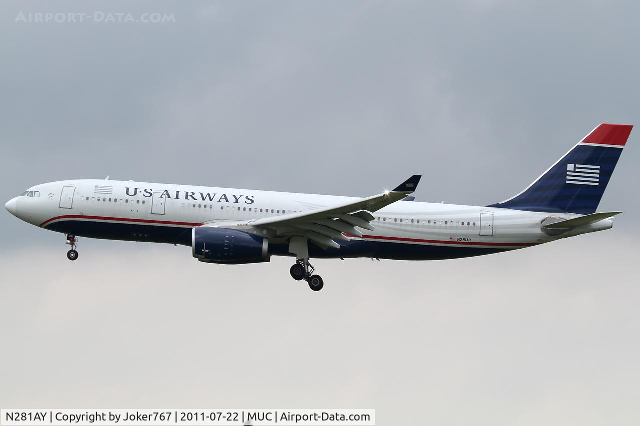 N281AY, 2009 Airbus A330-243 C/N 1041, US Airways