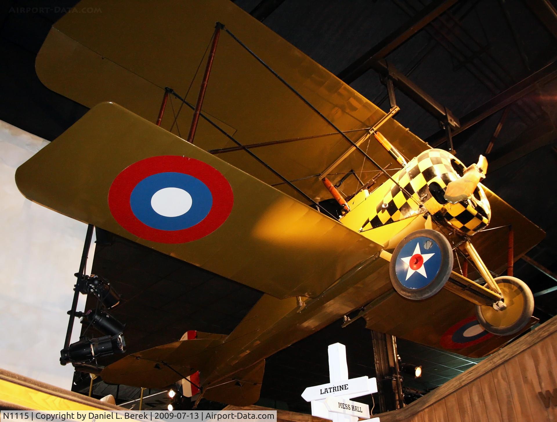 N1115, 1918 Thomas-Morse S-4C Scout C/N 552, Beautiful old biplane on display at the Cradle of Aviation Museum