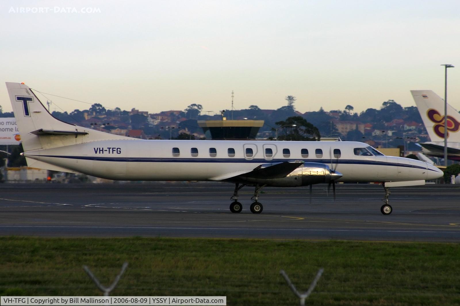 VH-TFG, 1982 Fairchild SA-227AC Metro III C/N AC-504, taxi after landing on 16L