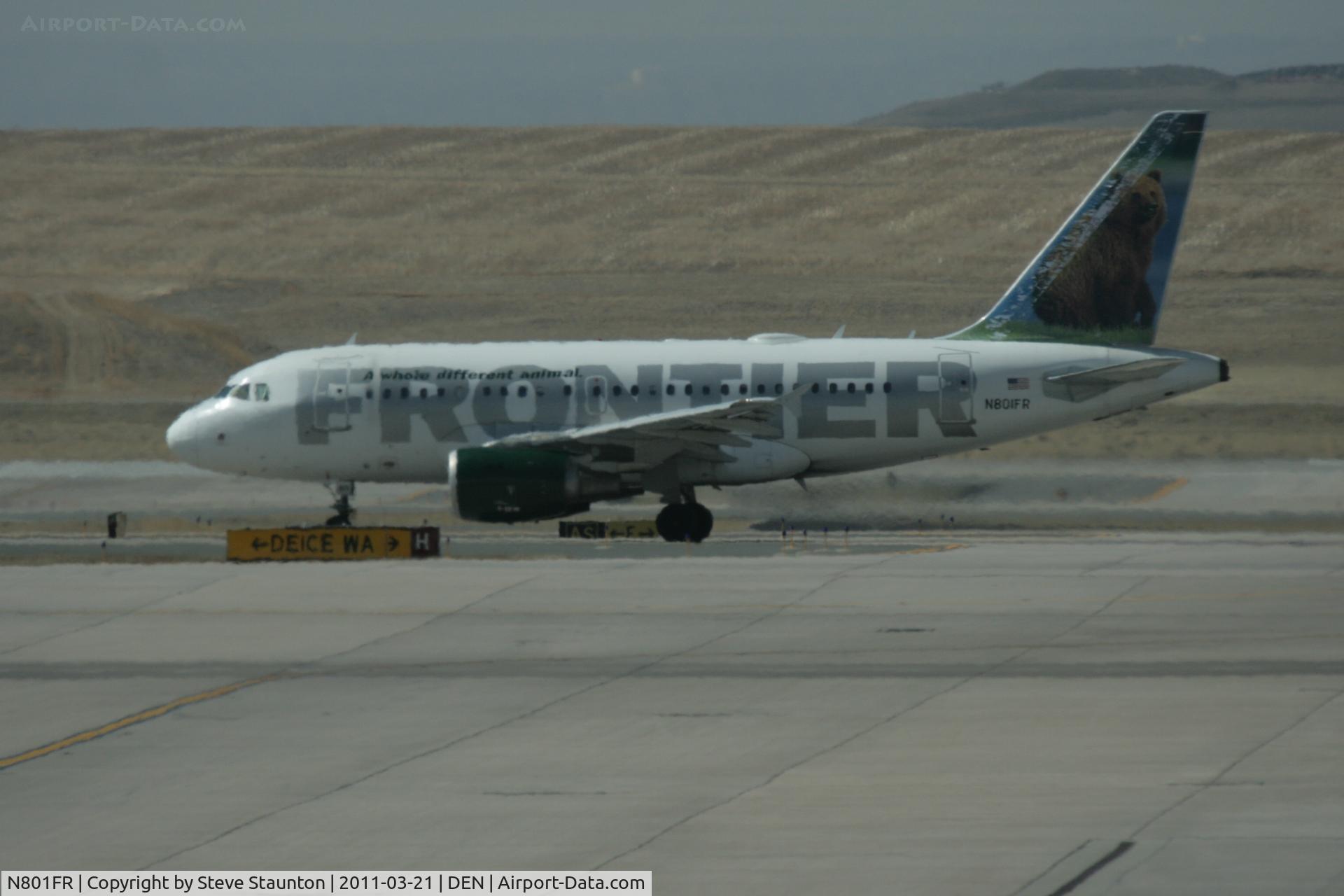 N801FR, 2003 Airbus A318-111 C/N 1939, Taken at Denver International Airport, in March 2011 whilst on an Aeroprint Aviation tour