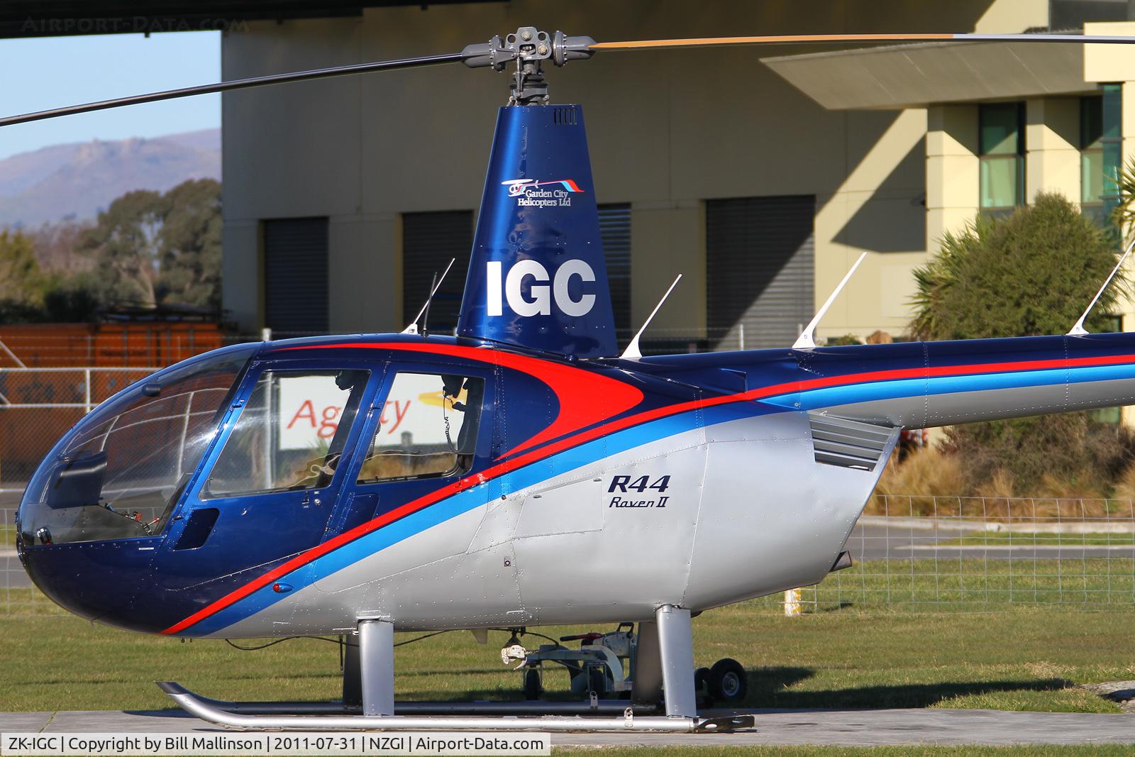 ZK-IGC, Robinson R44 II C/N 10088, resting up....at last