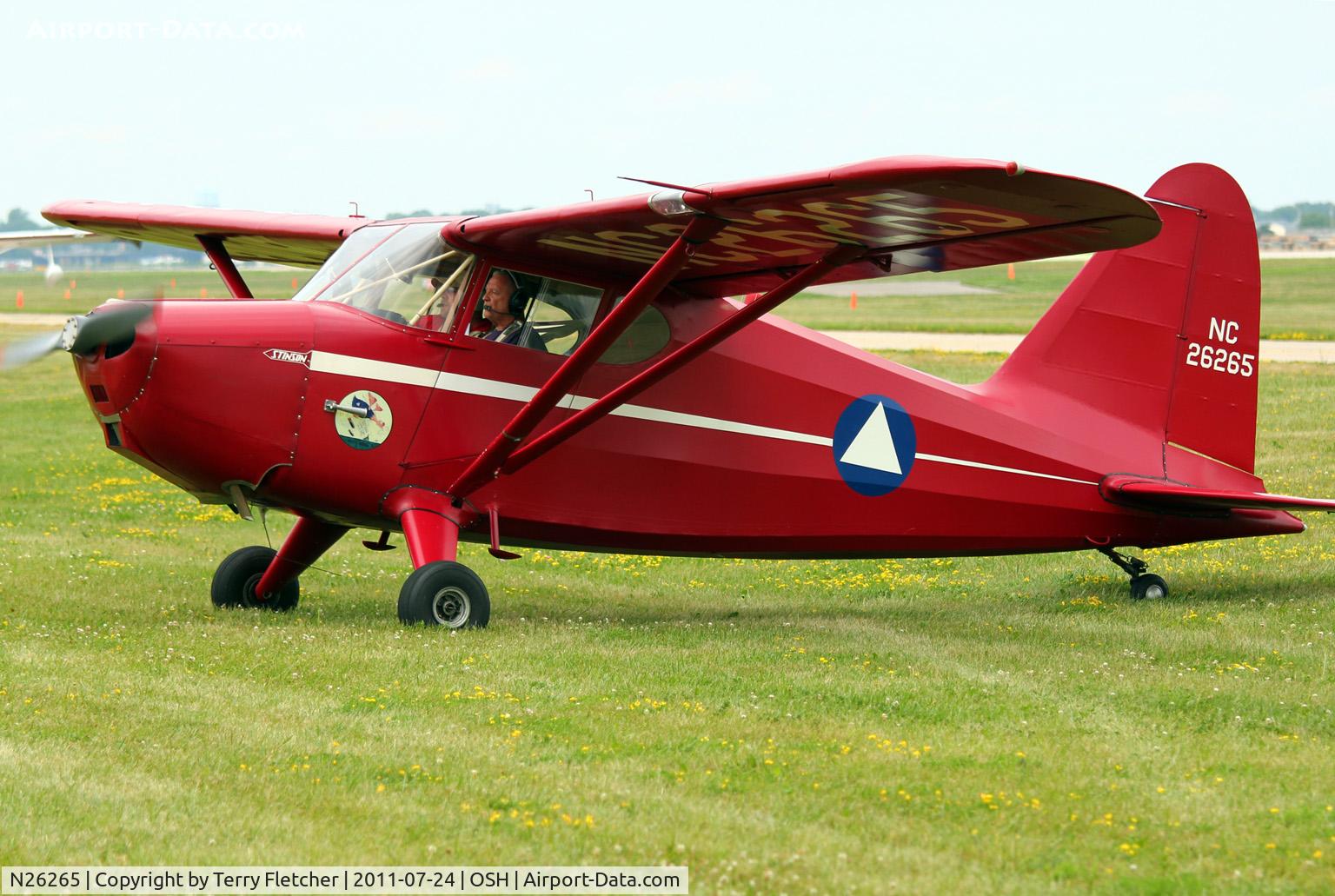 N26265, 1940 Stinson 10 C/N 7552, 1940 Stinson 10, c/n: 7552 at 2011 Oshkosh