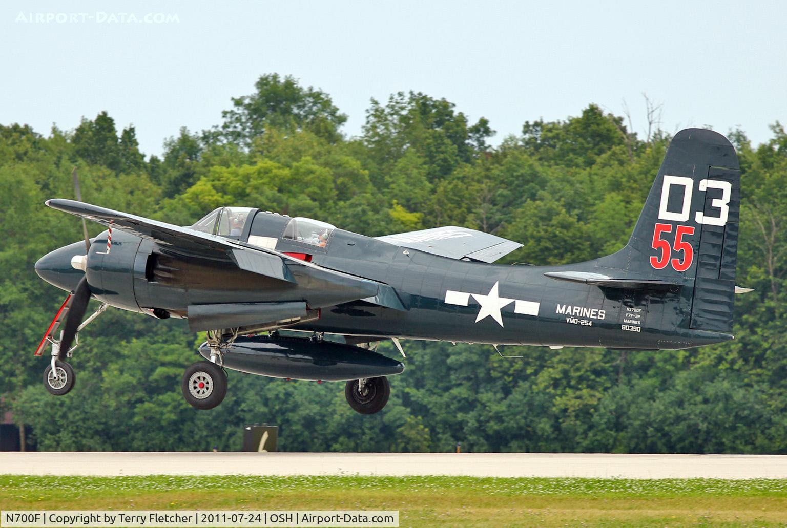 N700F, 1945 Grumman F7F-3 Tigercat C/N C.132, 1945 Grumman F7F-3, c/n: 80390 at 2011 Oshkosh