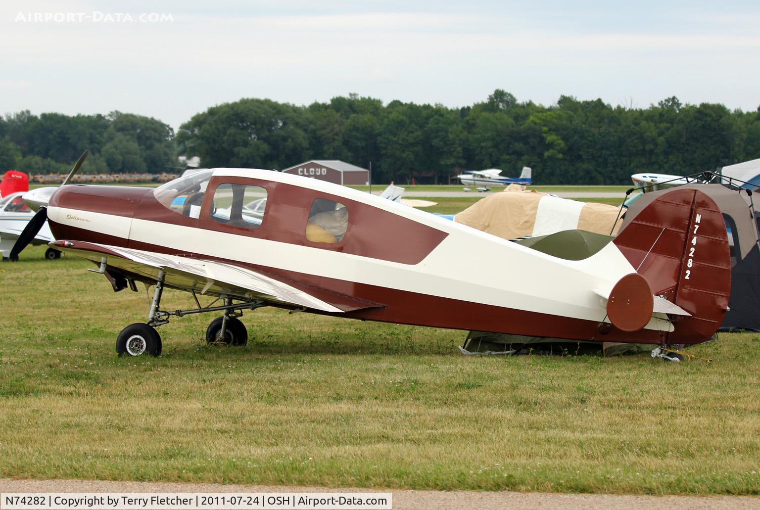 N74282, 1946 Bellanca 14-13-2 Cruisair Senior C/N 1395, 1946 Bellanca 14-13-2, c/n: 1395 at 2011 Oshkosh