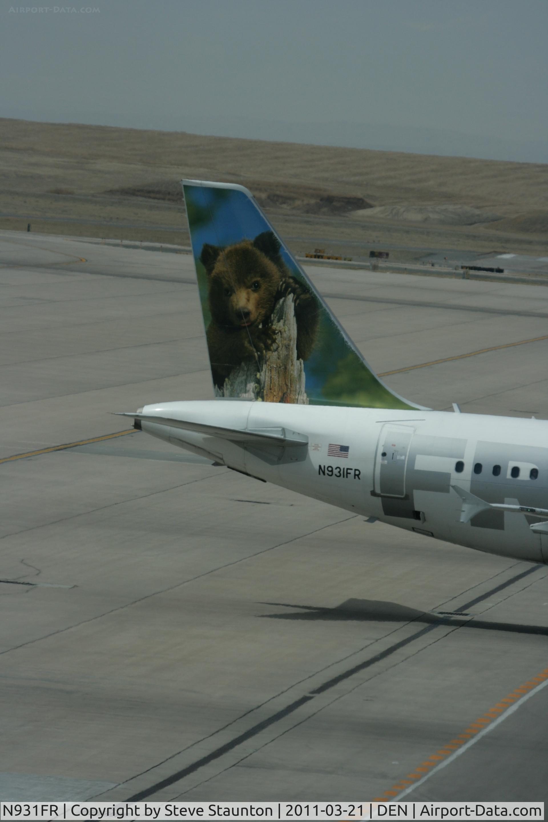 N931FR, 2004 Airbus A319-111 C/N 2253, Taken at Denver International Airport, in March 2011 whilst on an Aeroprint Aviation tour