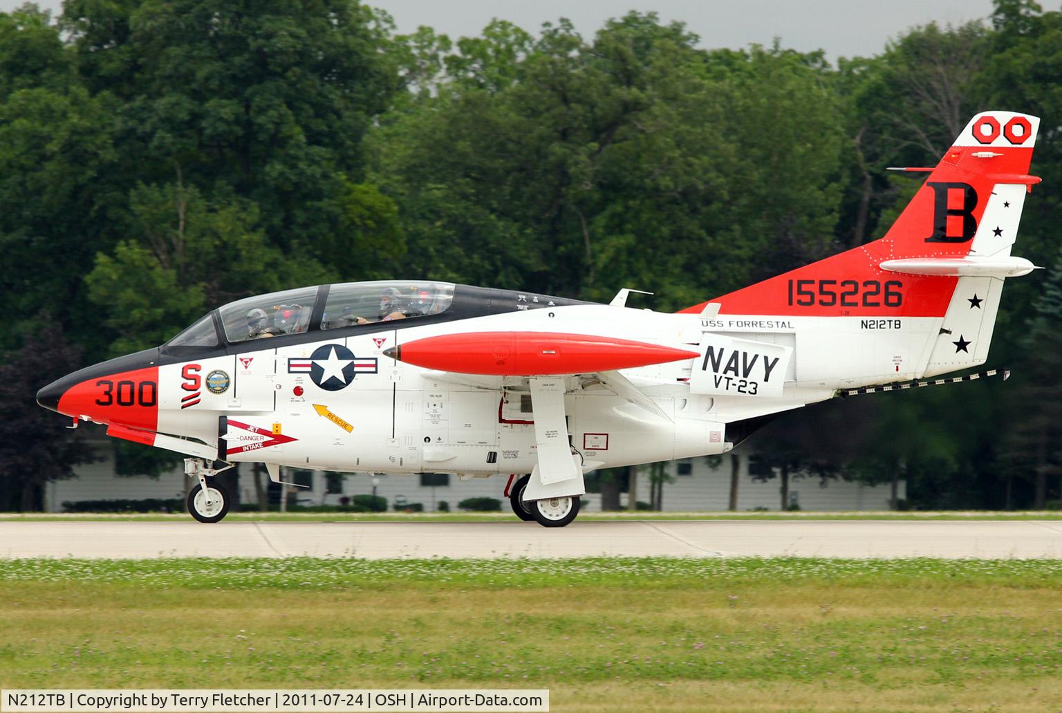 N212TB, 1968 Rockwell T-2B Buckeye C/N 310-21, 1968 Rockwell / Prineas ROCKWELL T-2B, c/n: 155226 at 2011 Oshkosh