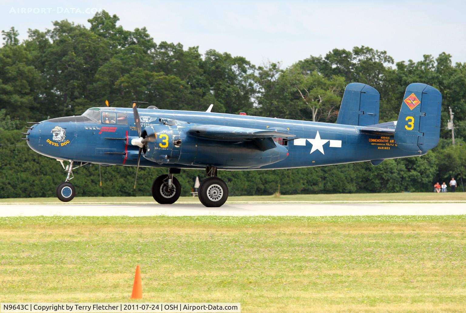 N9643C, 1944 North American B-25J Mitchell Mitchell C/N 108-47512, 1944 North American B-25J, ex 44-86758
Con Number 108-47512 at 2011 Oshkosh