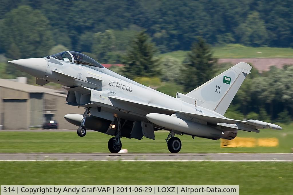 314, 2011 Eurofighter EF-2000 Typhoon F2 C/N CS016, Saudi Arabia Air Force EF2000
