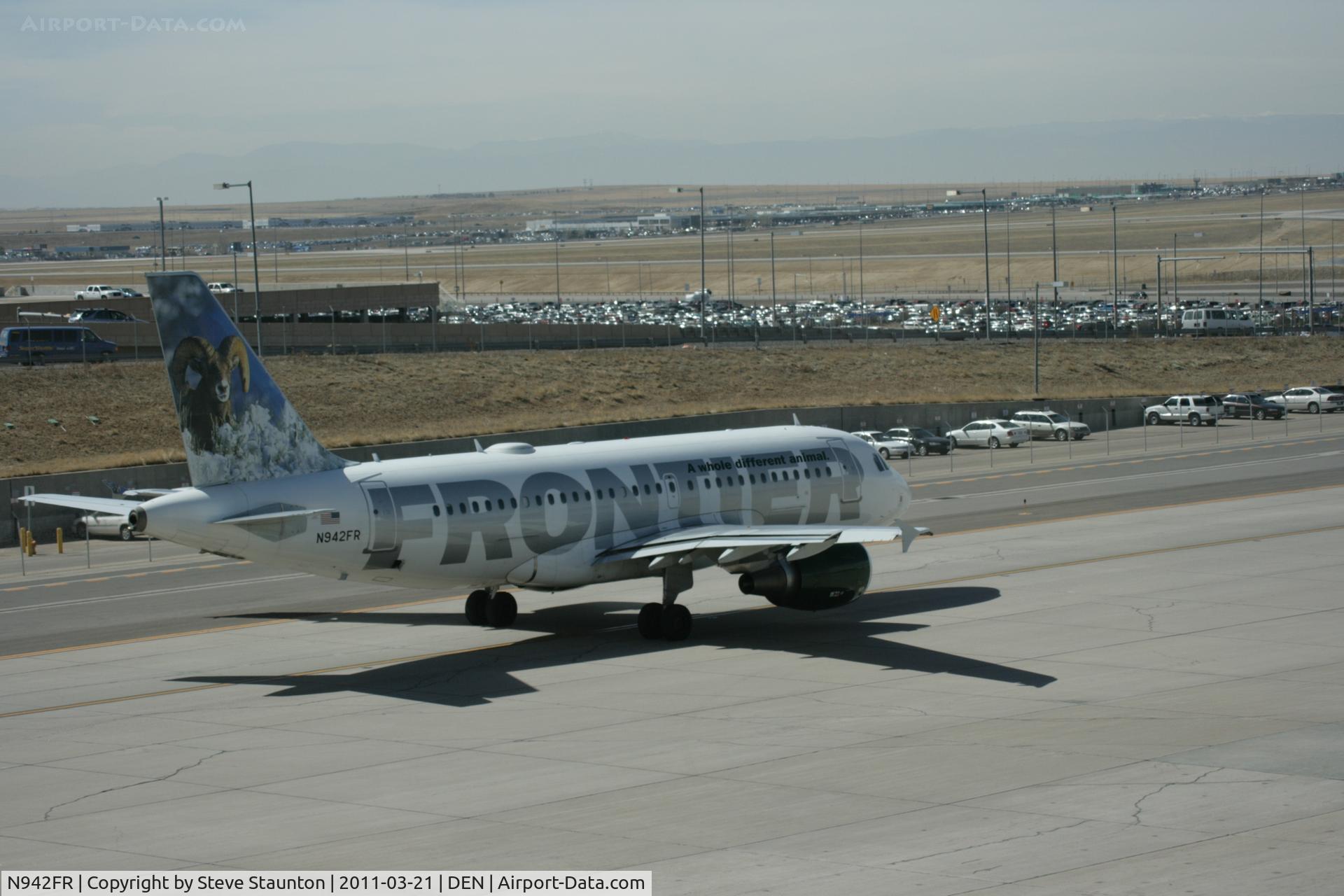 N942FR, 2005 Airbus A319-111 C/N 2497, Taken at Denver International Airport, in March 2011 whilst on an Aeroprint Aviation tour
