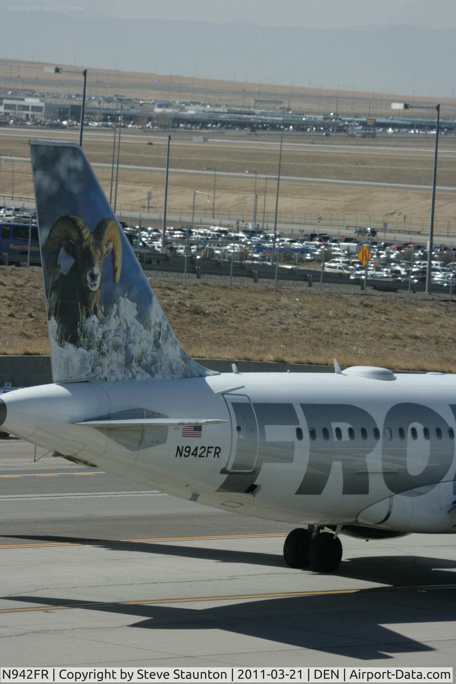 N942FR, 2005 Airbus A319-111 C/N 2497, Taken at Denver International Airport, in March 2011 whilst on an Aeroprint Aviation tour