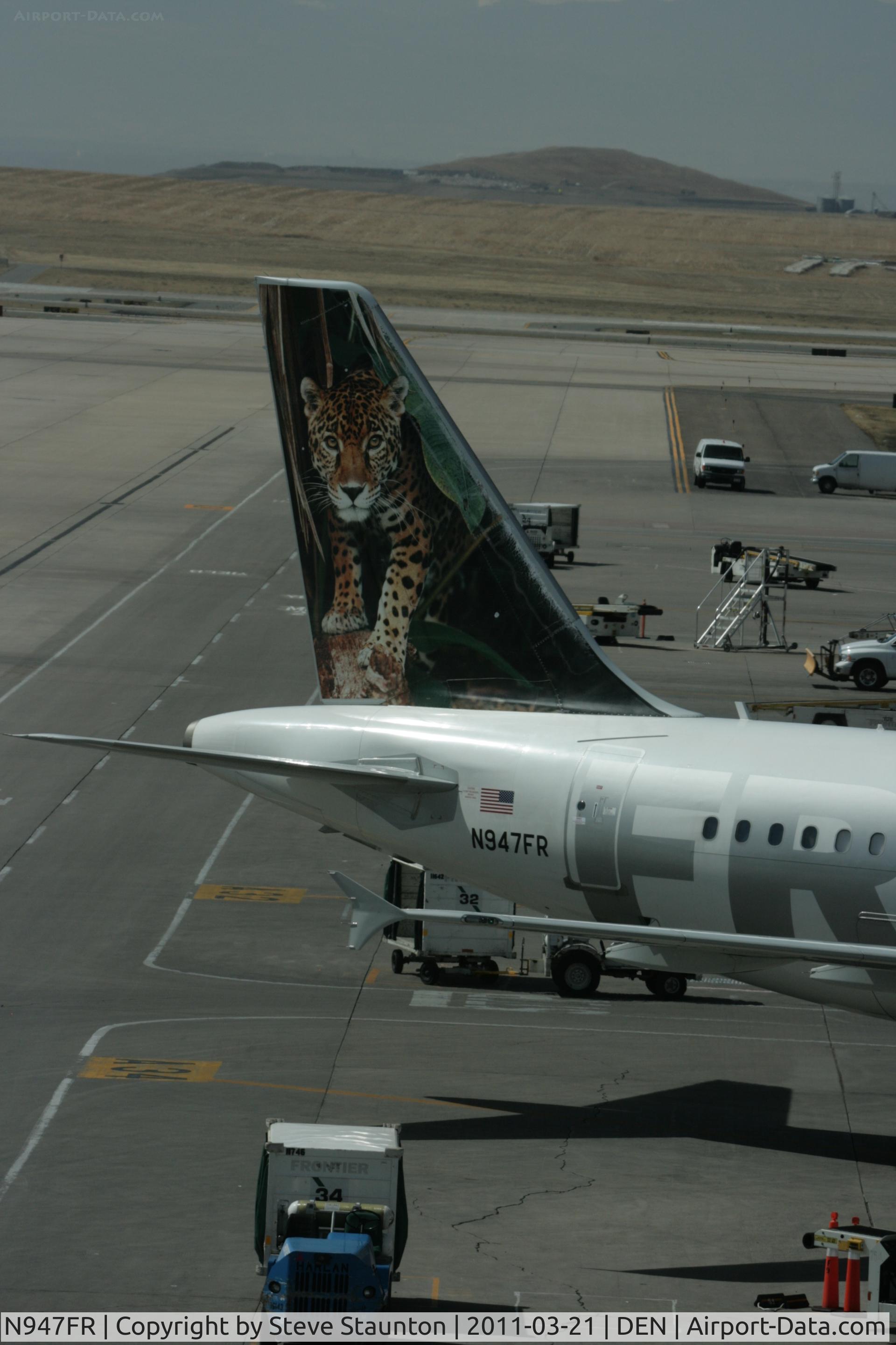 N947FR, 2006 Airbus A319-111 C/N 2806, Taken at Denver International Airport, in March 2011 whilst on an Aeroprint Aviation tour