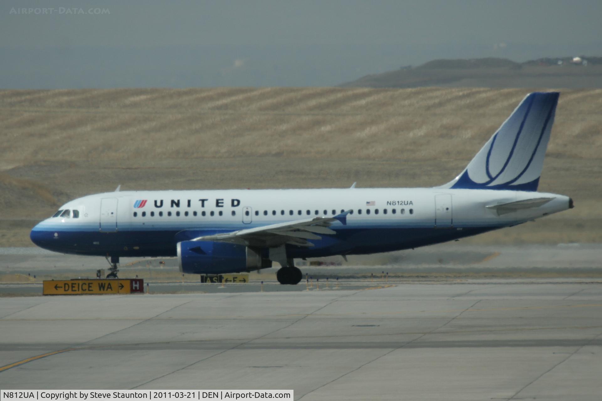 N812UA, 1998 Airbus A319-131 C/N 850, Taken at Denver International Airport, in March 2011 whilst on an Aeroprint Aviation tour