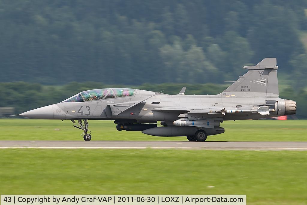 43, Saab JAS-39D Gripen C/N 39852, Hungary Air Force Saab Gripen