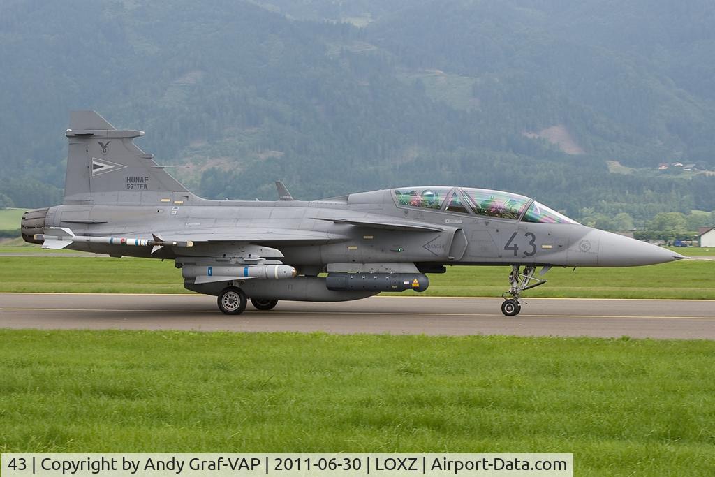 43, Saab JAS-39D Gripen C/N 39852, Hungary Air Force Saab Gripen