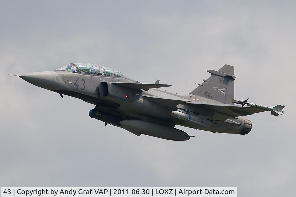 43, Saab JAS-39D Gripen C/N 39852, Hungary Air Force Saab Gripen