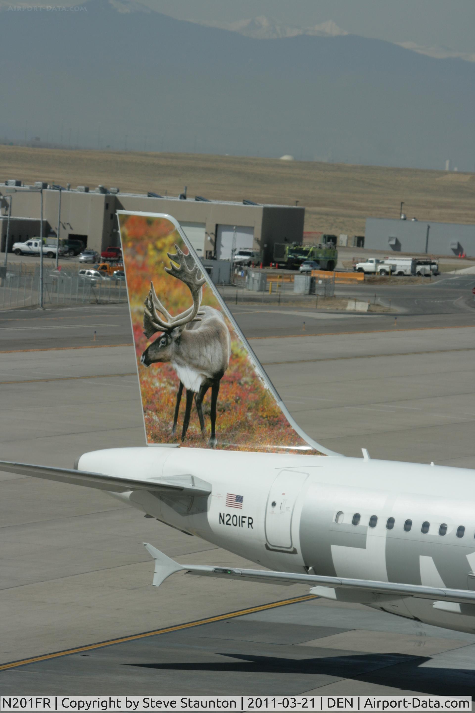 N201FR, 2008 Airbus A320-214 C/N 3389, Taken at Denver International Airport, in March 2011 whilst on an Aeroprint Aviation tour