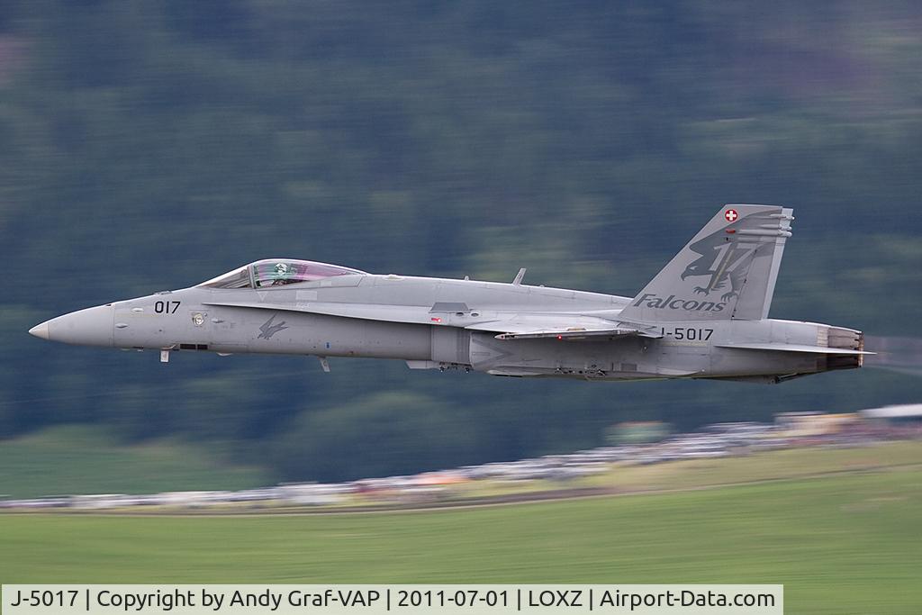J-5017, McDonnell Douglas F/A-18C Hornet C/N 1365/SFC017, Swiss Air Force F-18