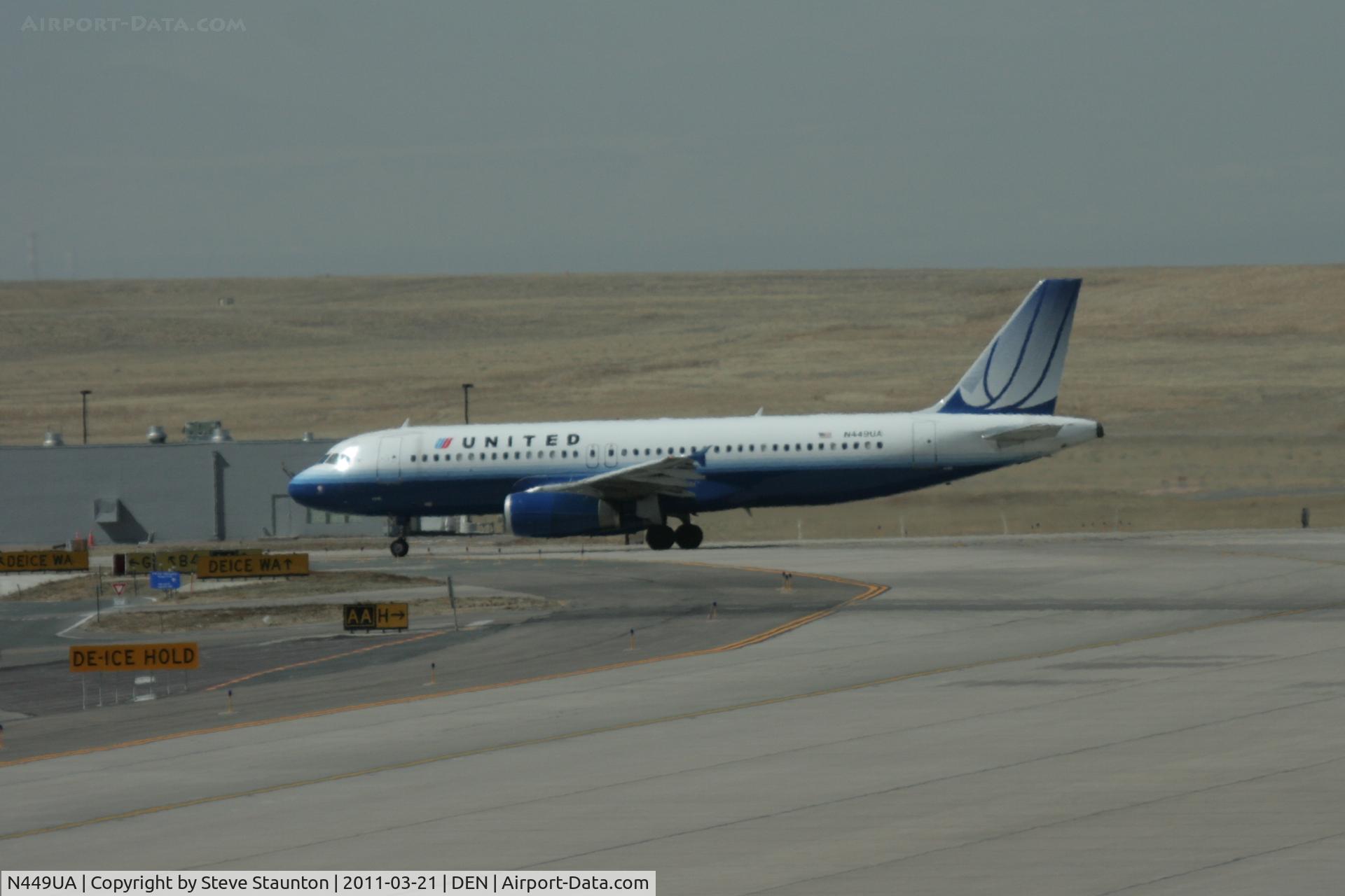 N449UA, 1998 Airbus A320-232 C/N 851, Taken at Denver International Airport, in March 2011 whilst on an Aeroprint Aviation tour