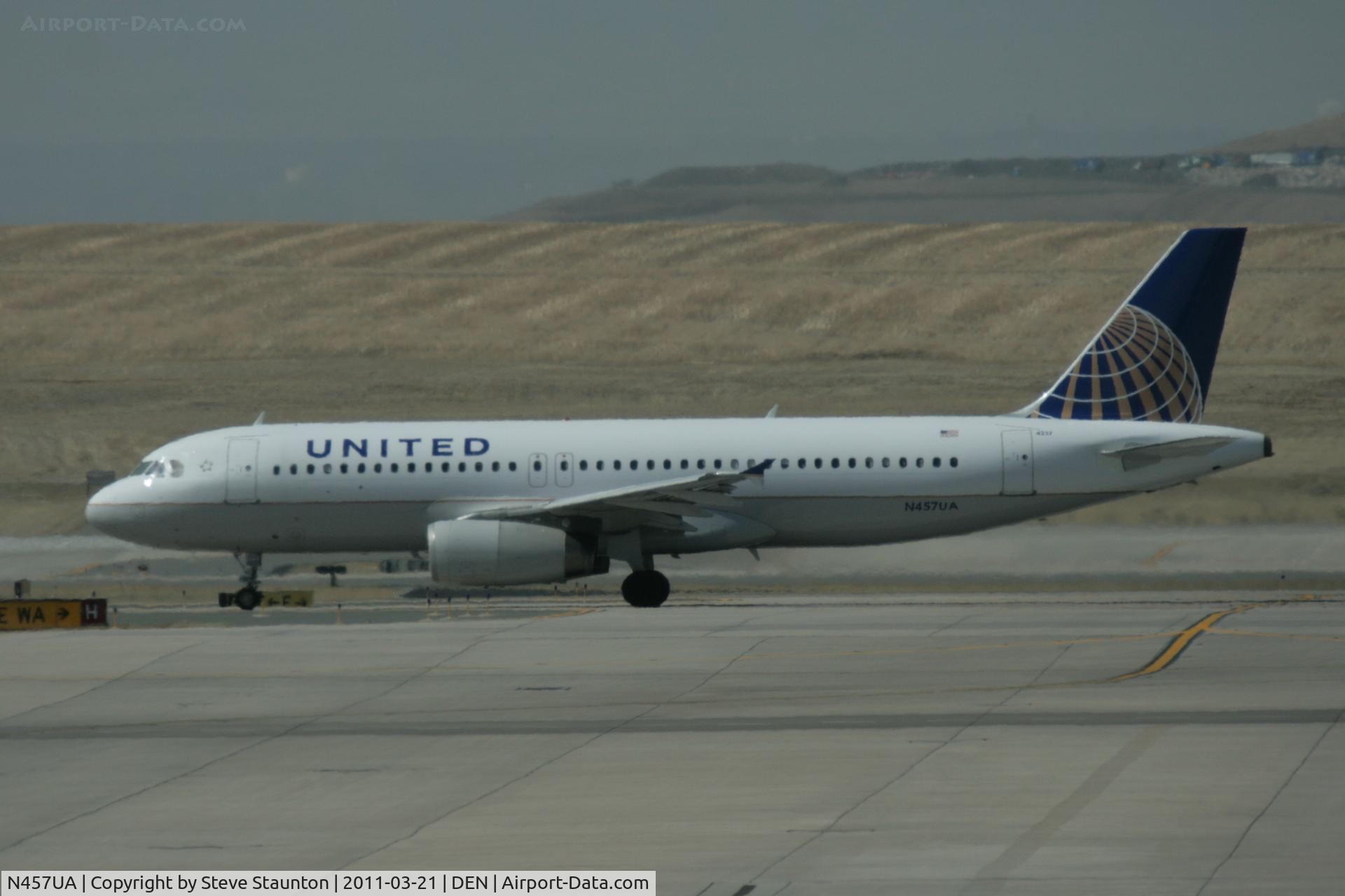 N457UA, 1999 Airbus A320-232 C/N 1146, Taken at Denver International Airport, in March 2011 whilst on an Aeroprint Aviation tour