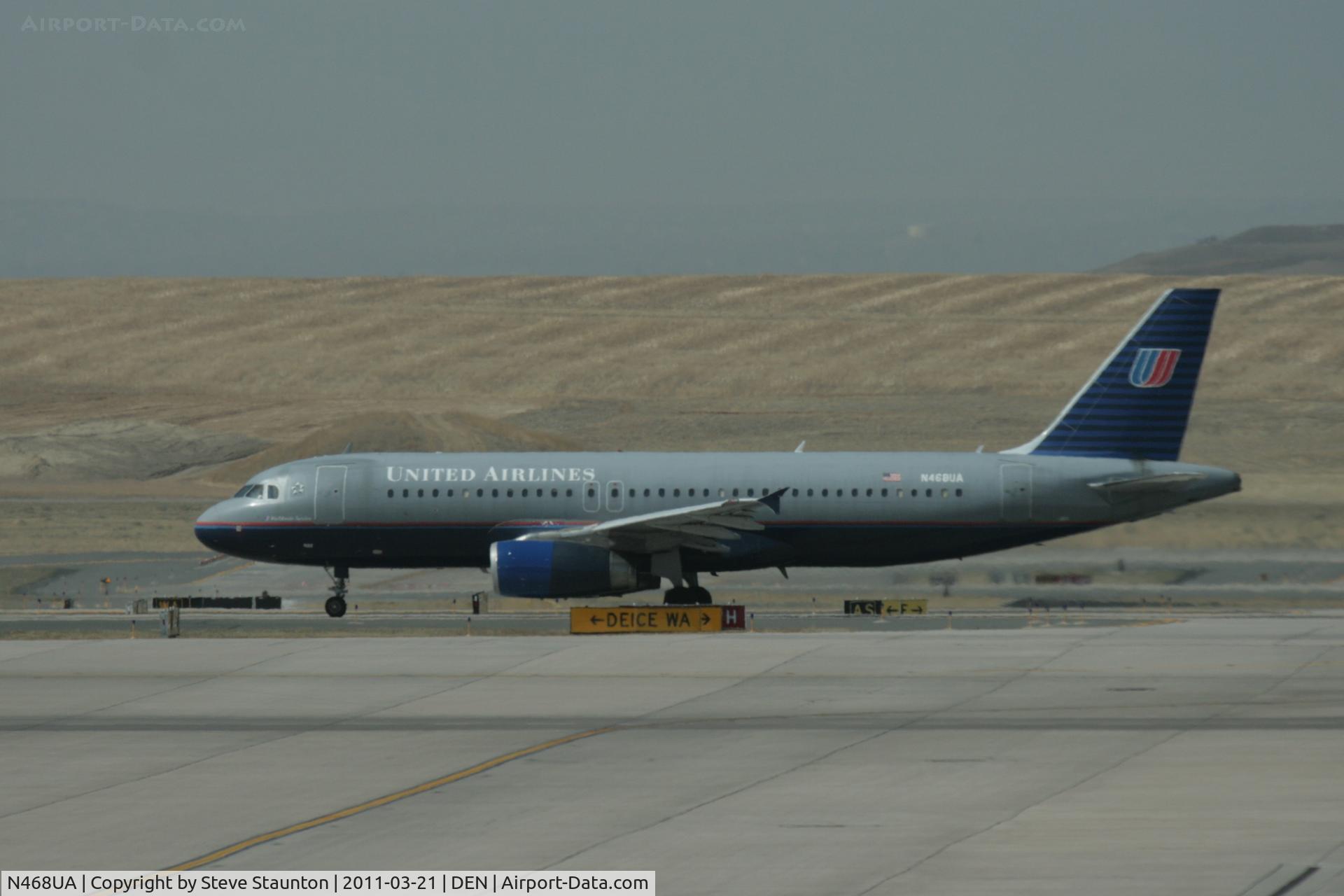 N468UA, 2000 Airbus A320-232 C/N 1363, Taken at Denver International Airport, in March 2011 whilst on an Aeroprint Aviation tour