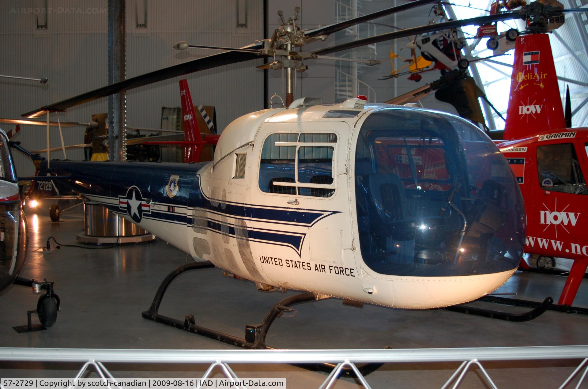 57-2729, 1957 Bell UH-13J Sioux C/N 1576, 1957 Bell UH-13J at the Steven F. Udvar-Hazy Center, Smithsonian National Air and Space Museum, Chantilly, VA