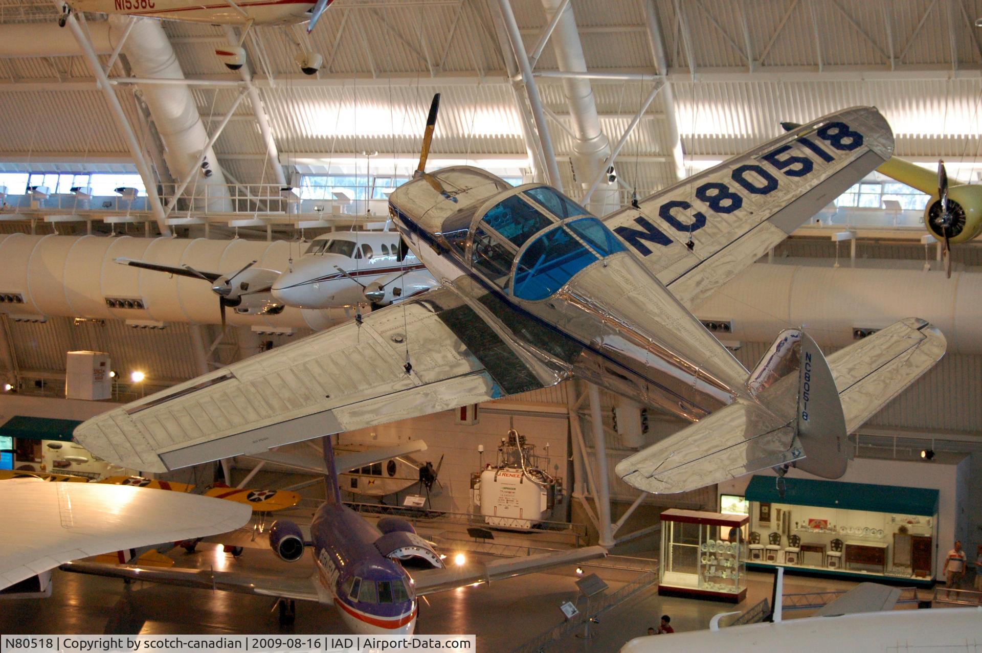 N80518, 1946 Globe GC-1A Swift C/N 21, Globe Swift GC-1A at the Steven F. Udvar-Hazy Center, Smithsonian National Air and Space Museum, Chantilly, VA