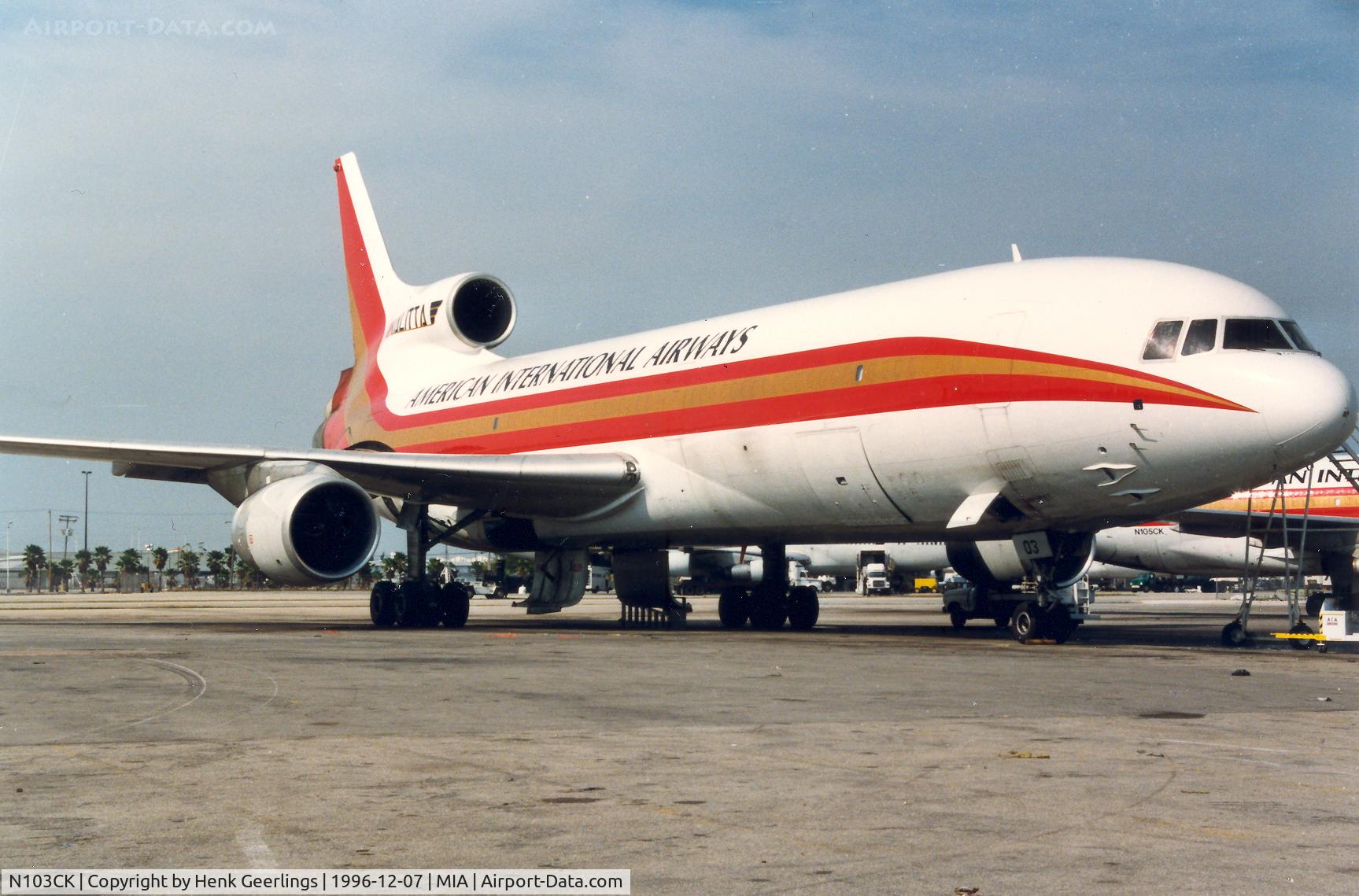 N103CK, 1981 Lockheed L-1011-385-1-15 TriStar 200(F) C/N 293N-1212, Kalita - American Int'l Airways