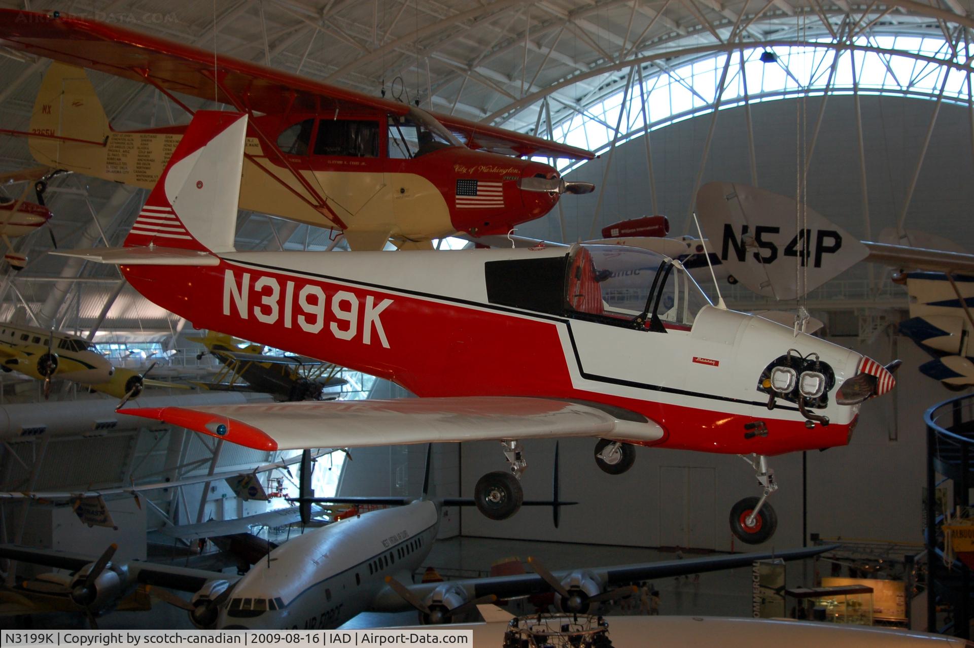 N3199K, 1968 Mooney M-18C C/N 201, 1968 Mooney Mite at the Steven F. Udvar-Hazy Center, Smithsonian National Air and Space Museum, Chantilly, VA