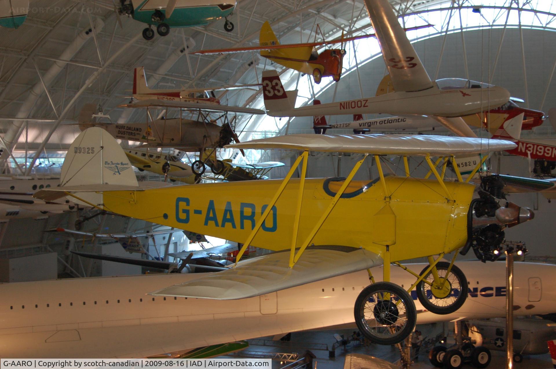 G-AARO, 1929 Arrow Sport A2-60 C/N 341, Arrow Sport A2-60 at the Steven F. Udvar-Hazy Center, Smithsonian National Air and Space Museum, Chantilly, VA